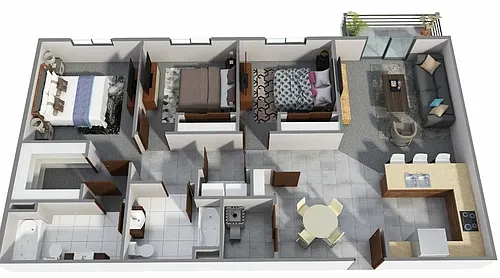 Floor plan Three Bedroom