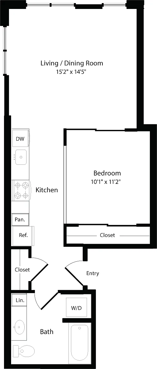 Floor plan O1 West- Floors 2-3