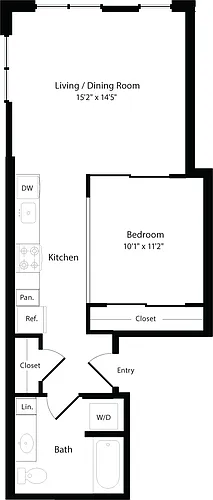 Floor plan O1 West- Income Restricted