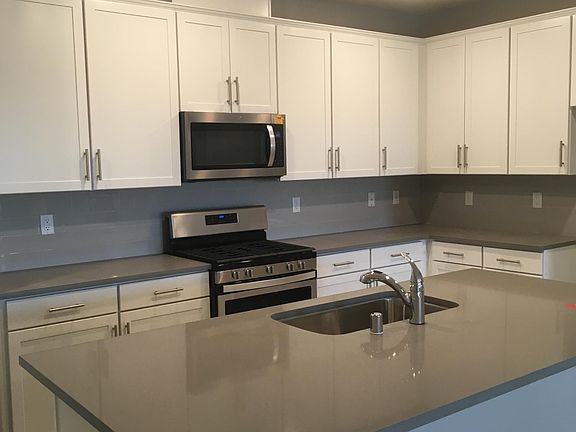Luxury Kitchen with all stainless steel appliances, quartz countertop, stainless steel sink.