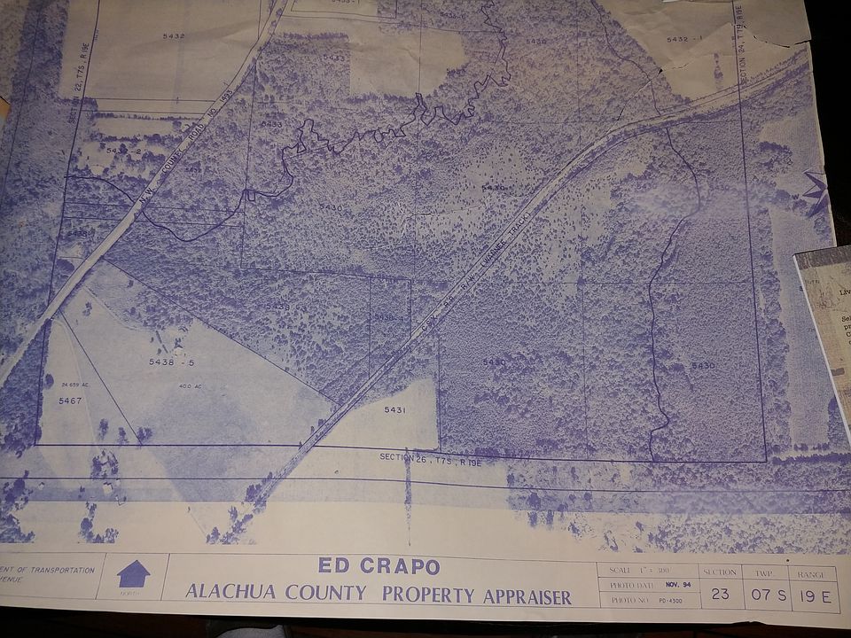 Alachua County blueprint of land