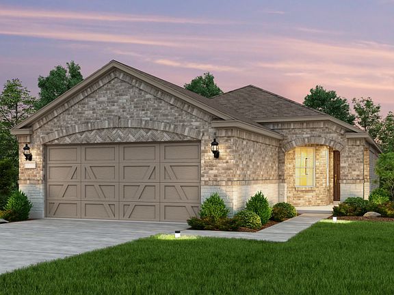 Exterior D, the Noir Coast with stone accents and 2-car garage