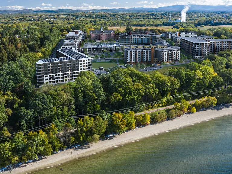 Cambrian Rise Community Illustration - Lake Champlain towards North Ave view