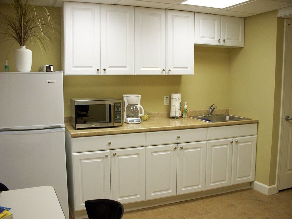 Break area and kitchen on main floor