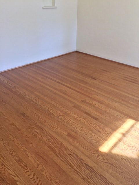 Newly refinished wood floor