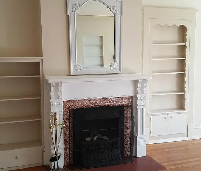 Living room fireplace