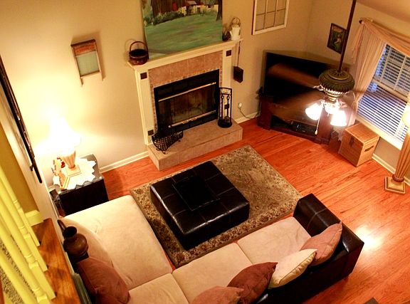 view from upstairs landing