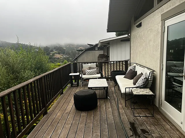 Upper deck with view.