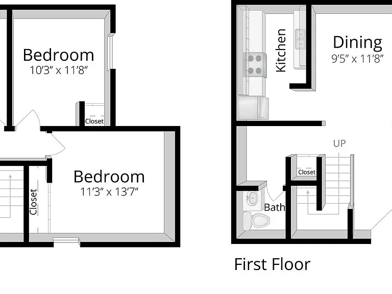Three Bedroom Floor Plan Diagram