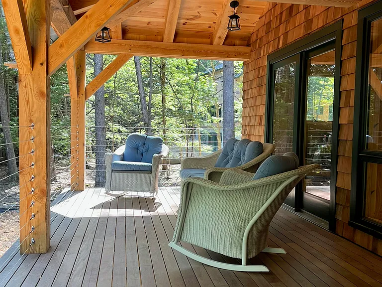 Some quiet time on the covered outside deck.