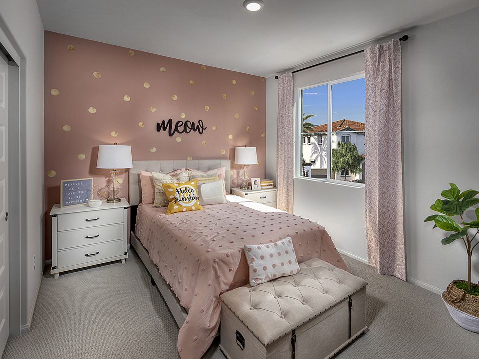 Residence 4 secondary bedroom modeled at a nearby Meritage community.