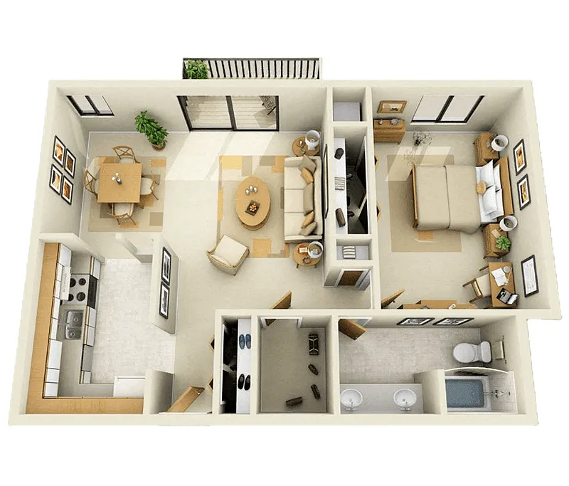 Floor plan 1B