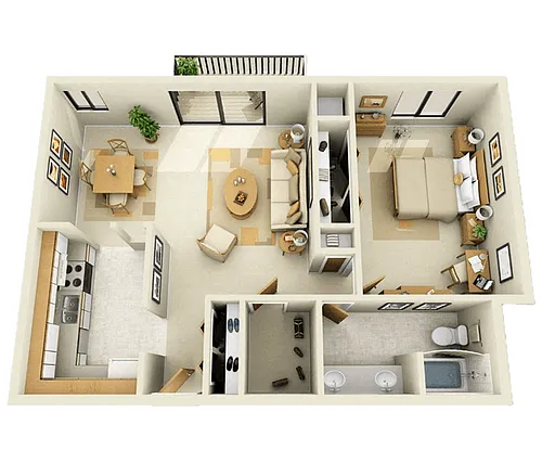 Floor plan 1B