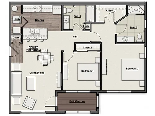Floor plan Overlook Deluxe Partial View