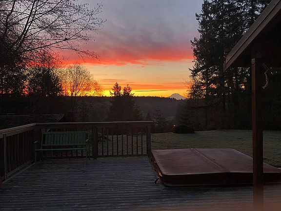 Deck with view at sunset