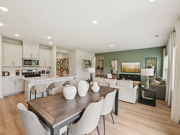 Great room in the Chatham floorplan at a Meritage Homes community in Mebane, NC.