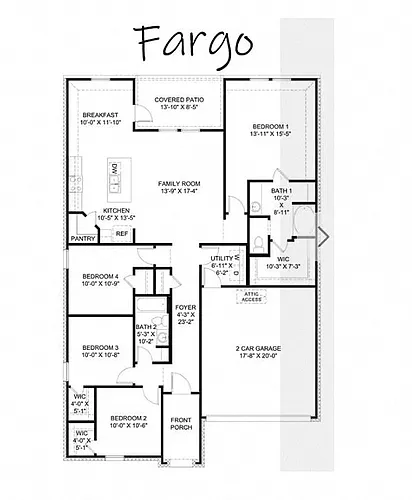 Floor plan 4 Bedroom