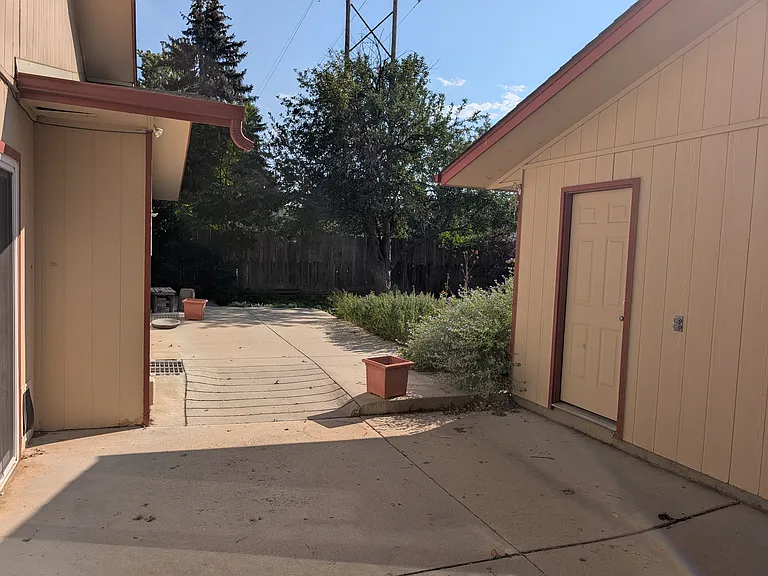 Garage access and back yard