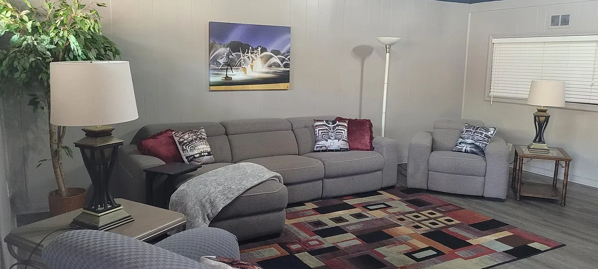 Rest of living room set up - 4506 Bell St