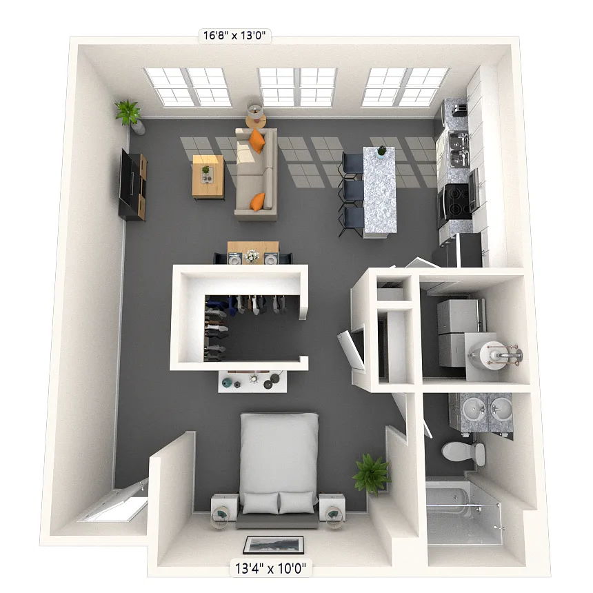 Floor plan Loft 0x1 749-891 SF