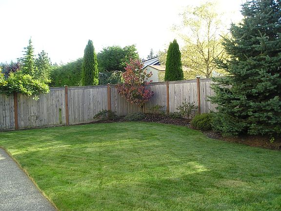Private backyard with patio
