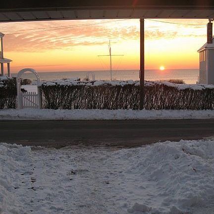 View from our living room, porch, and master bedroom