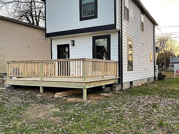 Back of the house, new deck