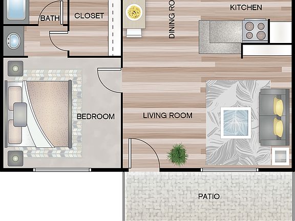"A" floorplan