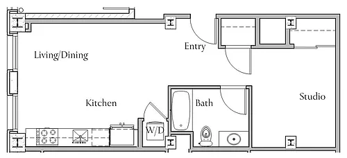 Floor plan Studio - E