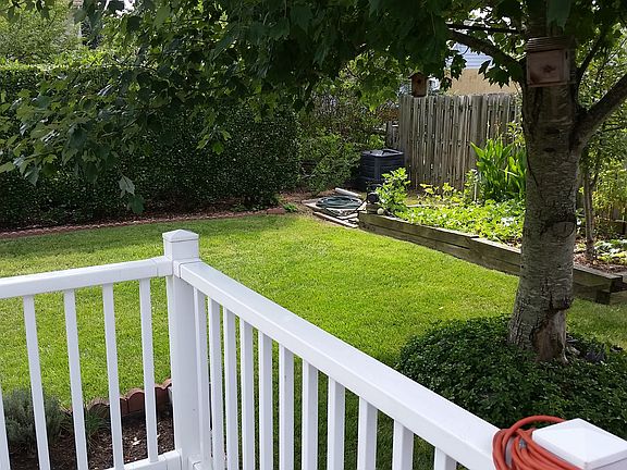 beautiful decked back yard