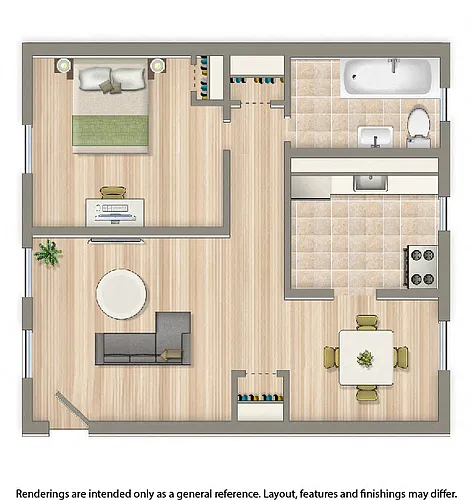 Floor plan 1 Bedroom