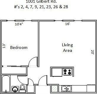 2nd image of 1001 Gilbert Rd APT 2