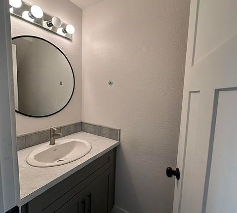 Upstairs bathroom with bath and shower