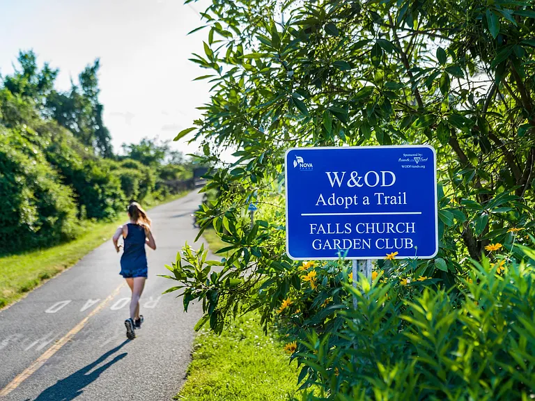 W&OD Trail located adjacent to Modera Falls Church in Falls Church, VA.