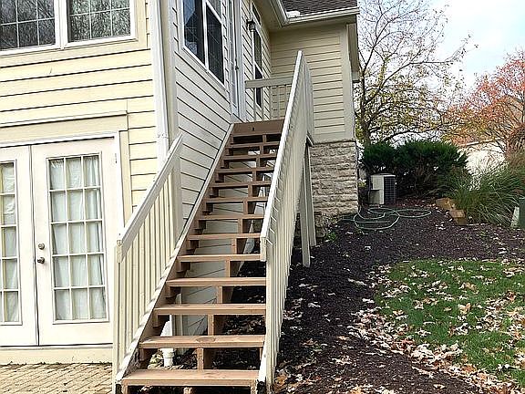 Stairs from sunroom!