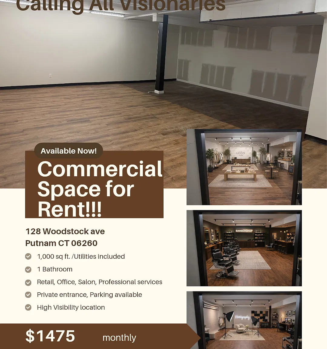 Studio, 1000 sqft, $1,475 — Photo 1