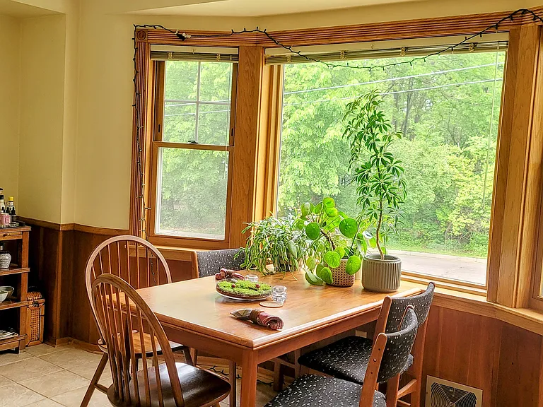 Green view from dining room