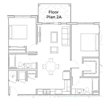 Floor plan 2-Bedroom A