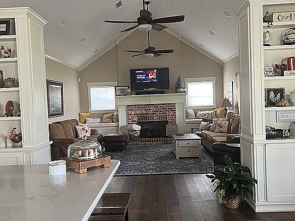 Kitchen and living area.