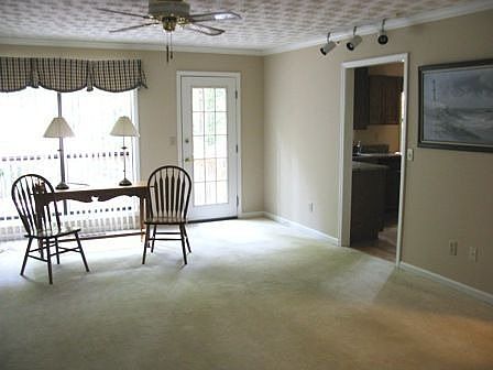 Spacious Living Room with Access to Deck