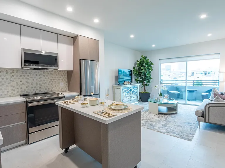One Bedroom Kitchen and Living room