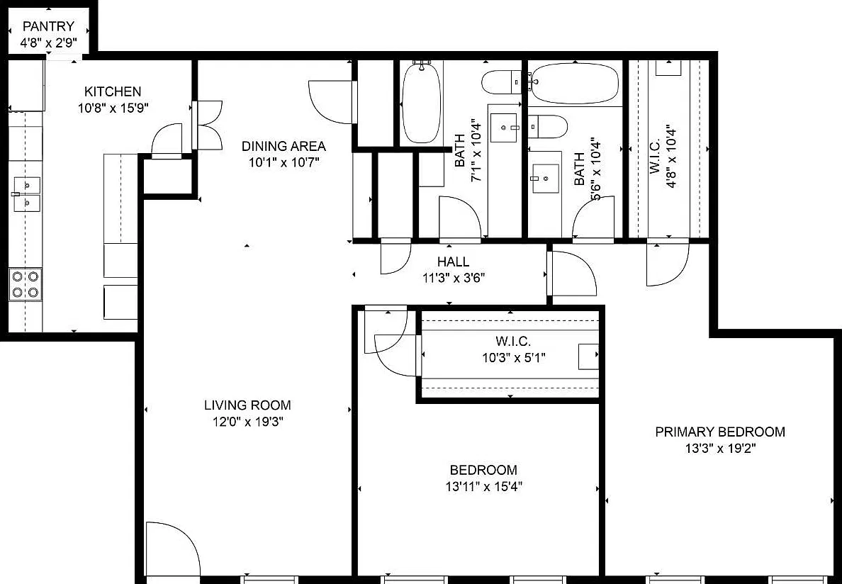 2 bed, 2.0 bath, 1326 sqft, $1,950 — Photo 3