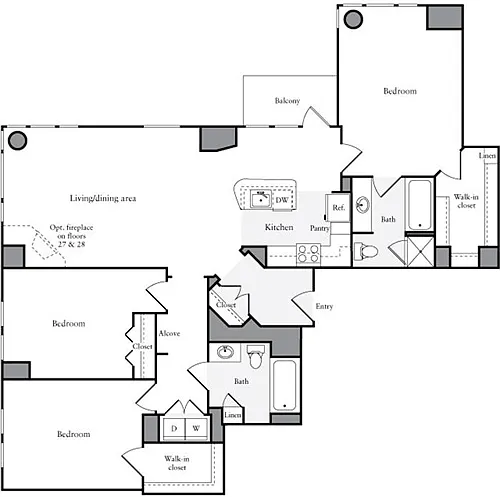 Floor plan 3+ Bedrooms A