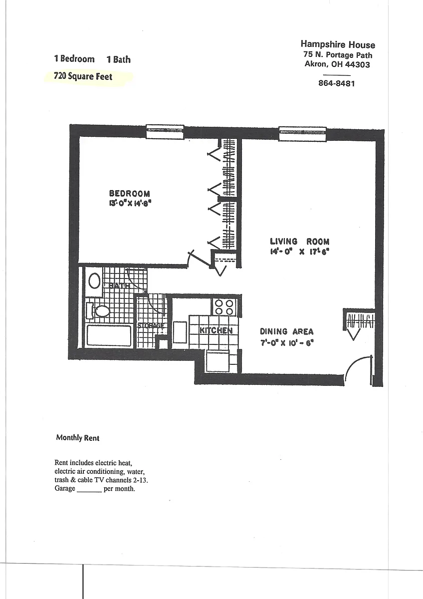Floor plan 1 Bed