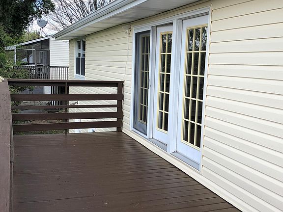 French doors opening onto deck
