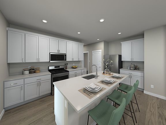 Sunset floorplan interior image rendering at a Meritage Homes Community in Eagle Mountain, UT.