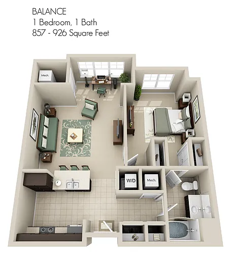 Floor plan Balance with Sunroom