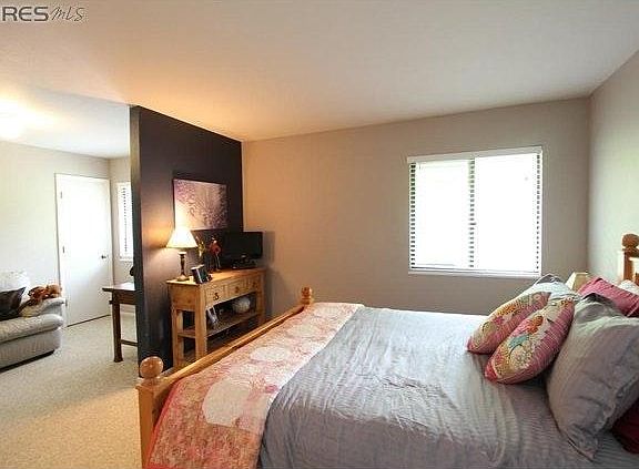 Master bedroom with office area