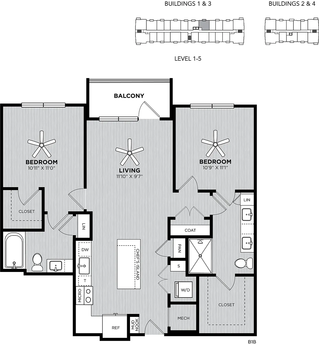 Floor plan B1-B