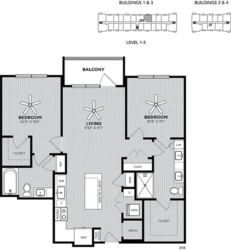 Floor plan B1-B